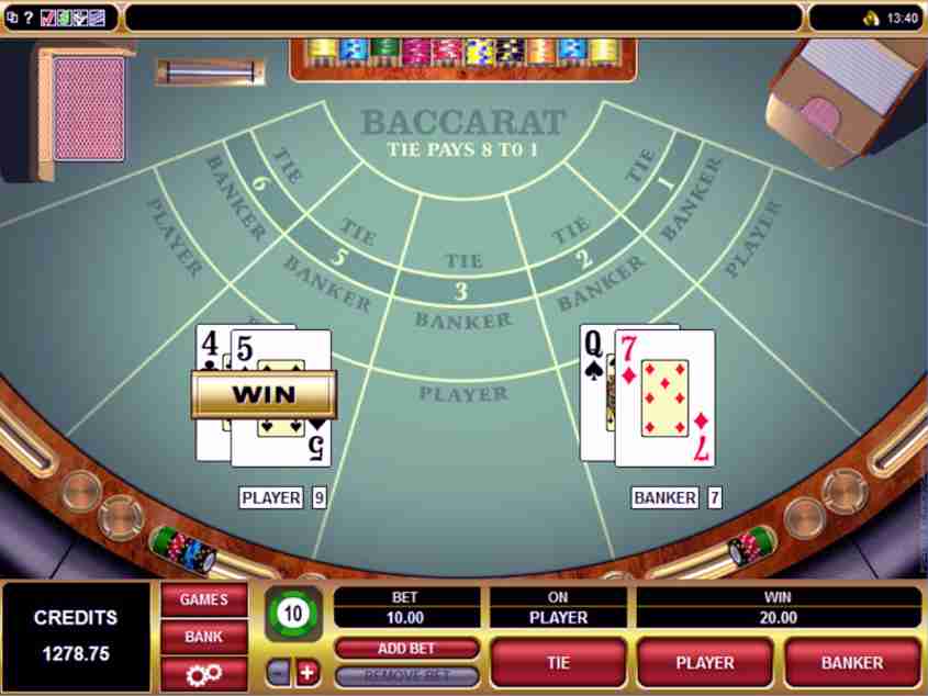 Baccarat online casino play